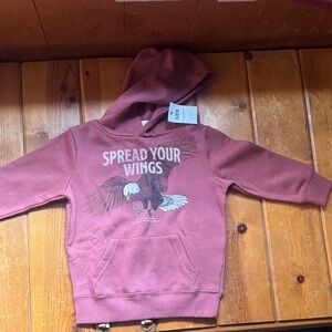 XOXO Kids Hoodie in Maroon with Eagle Design